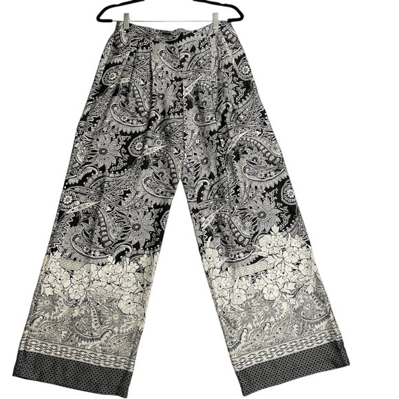 Victoria's Secret Pants - Victorias Secret Pants Womens 4 Paisley Floral Wide-Leg Relaxed Fit Lightweight